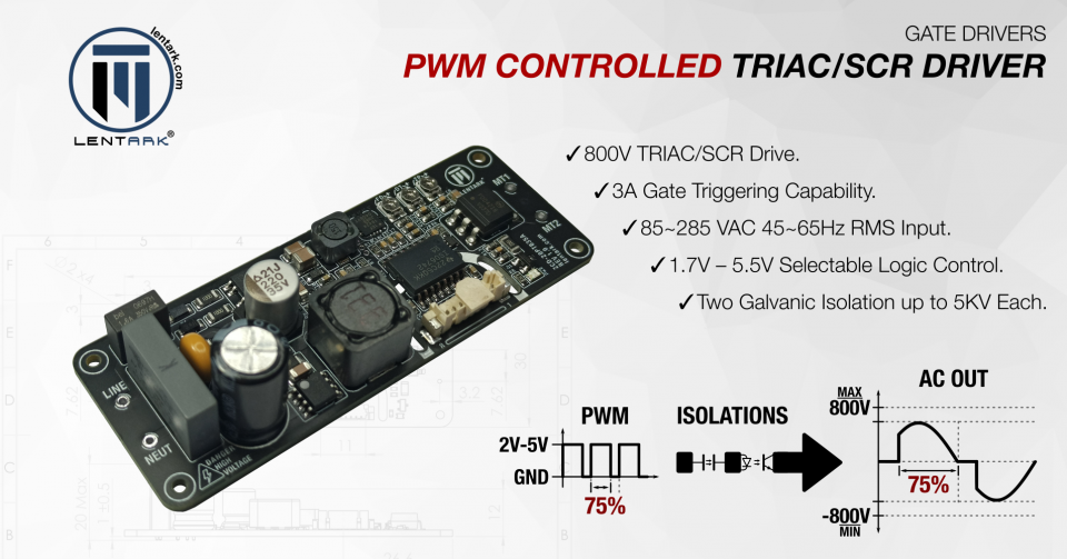 PWM Kontrollü Triyak SCR Sürücü
